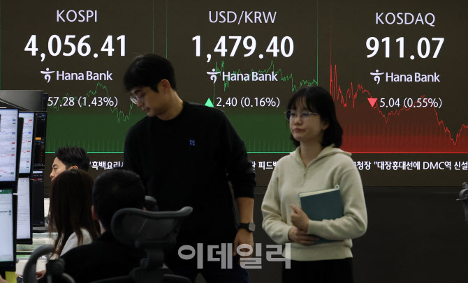 [포토]코스피, 기관 '사자'에 하루 만에 4000선 '회복'