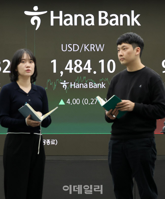 [포토]원·달러 환율 장중 1484원 '터치'