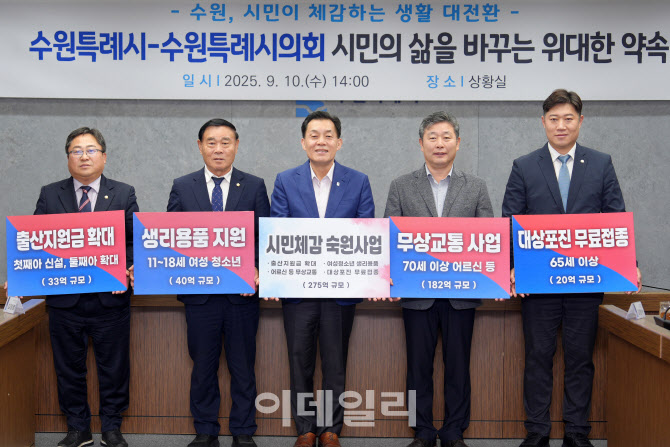 2300억 빚 갚은 수원시, 시민숙원 담은 '새빛 생활 패키지' 추진