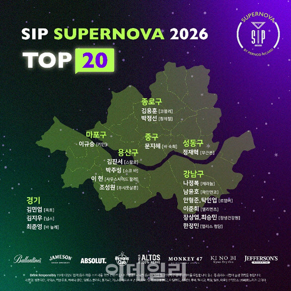 페르노리카, 바텐딩 대회 ‘SIP 슈퍼노바’ 본선 20인 선정