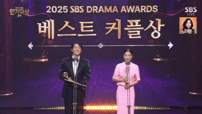'키괜' 장기용♡안은진, 베스트 커플상…"욕심냈던 상"[SBS 연기대상]