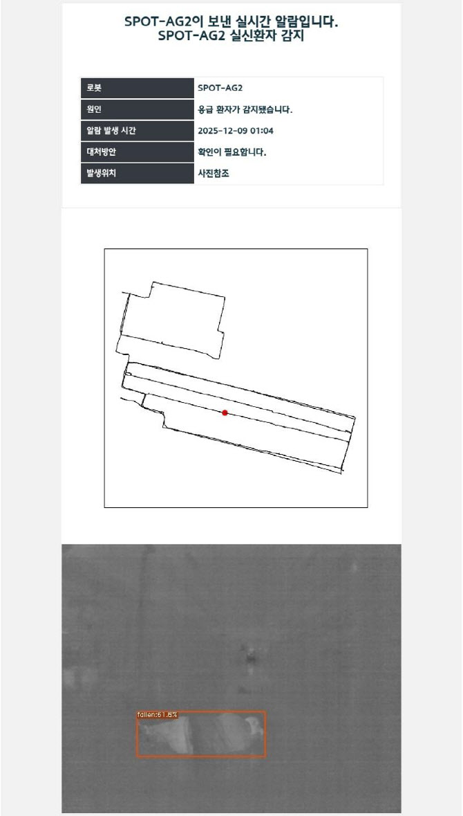 로봇경비의 새벽순찰 동행…화재 예방·환자 보고도 `척척`[르포]