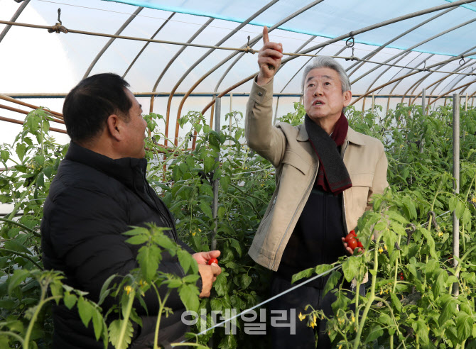 [포토] 보급형 스마트팜 현장경영하는 강호동 농협회장