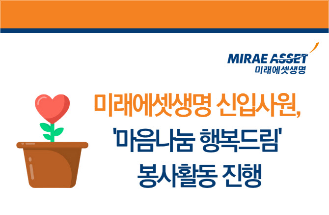 미래에셋생명 신입사원, ‘마음나눔 행복드림’ 봉사활동 진행