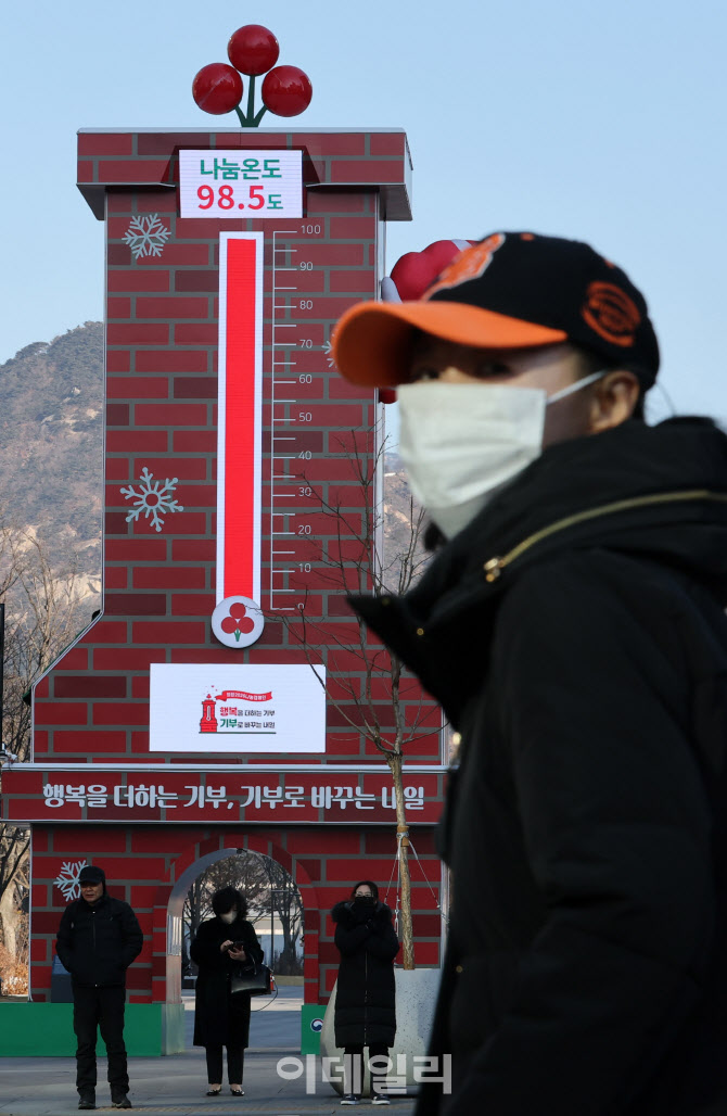 [포토]사랑의 온도탑 100도 코앞