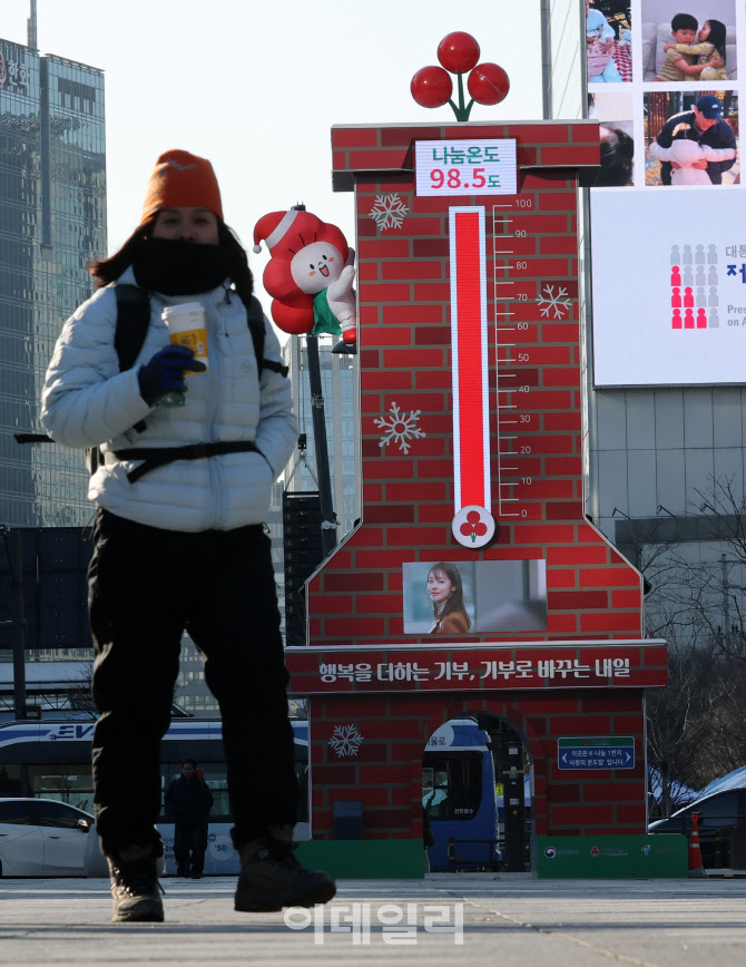 [포토]사랑의 온도탑 98.5도…목표 달성 초읽기