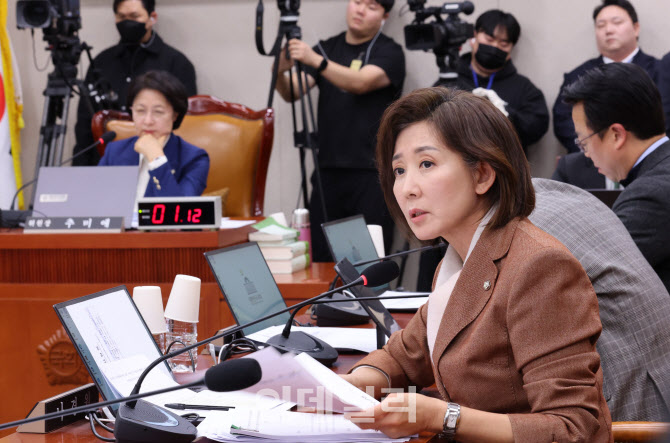 [포토]법사위 전체회의, '질의하는 나경원 의원'
