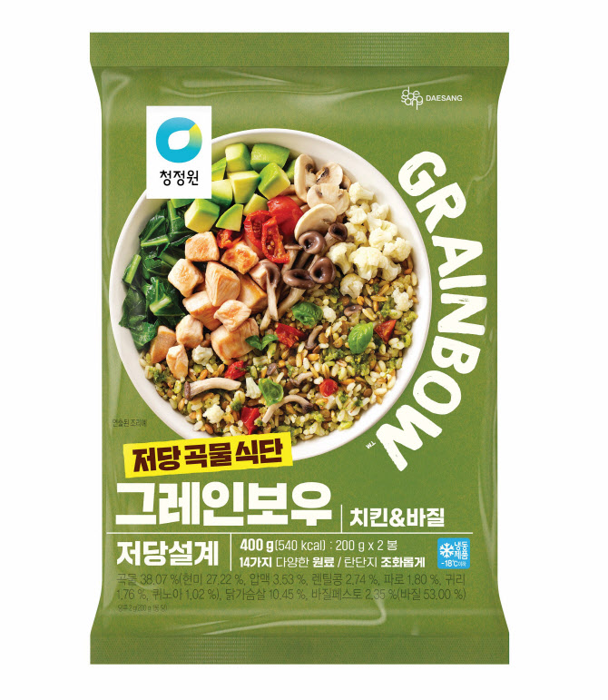 대상 청정원, 저당 곡물 식단 그레인보우 ‘치킨&바질’ 출시