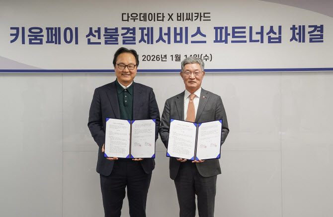 BC카드-다우데이타, 선불카드 결제 인프라 확대 협력