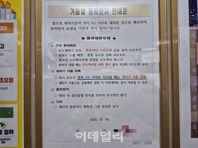 “길어지는 한파에 빨래도 씻지도 못해요”