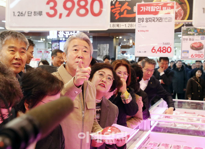 [포토] 강호동 농협회장, 설 앞두고 가격 동향 점검