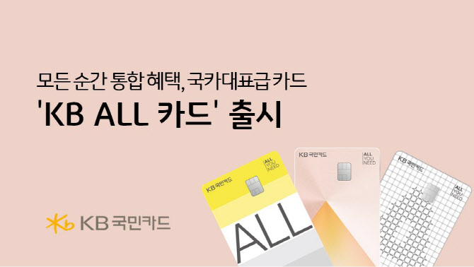 국민카드, 한도 없는 할인 혜택 ‘KB ALL 카드’ 출시