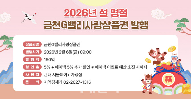 [포토] ‘금천G밸리사랑상품권’ 150억 원 발행