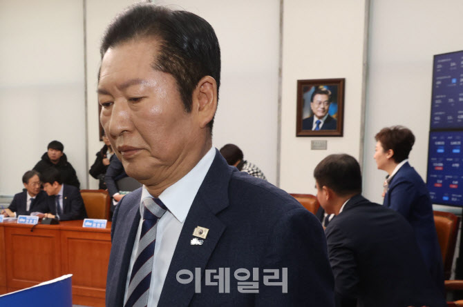 [포토]최고위, '표정 어두운 정청래 대표'