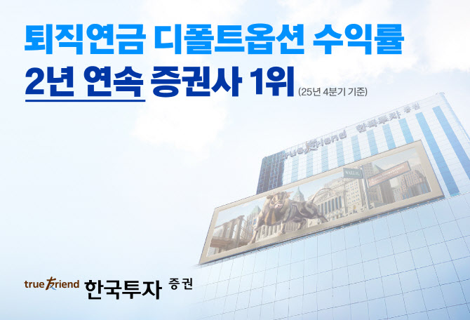 한국투자증권, 디폴트옵션 수익률 2년 연속 증권사 1위