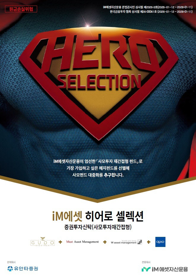 'iM에셋 히어로셀렉션 펀드' 3주 만에 300억 돌파