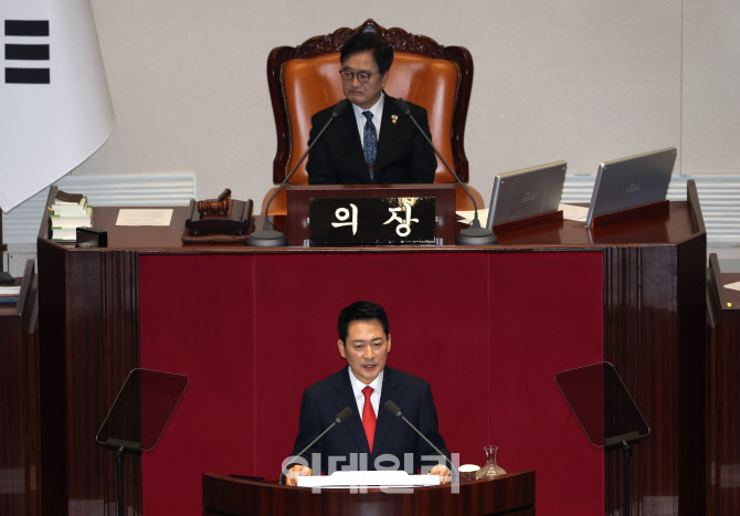 [포토]장동혁 대표, '교섭단체 대표연설'