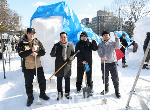 [포토]이장우 대전시장, 제76회 삿포로 눈축제 개막식 참가