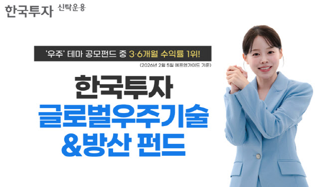 한국투자글로벌우주기술&방산 펀드, 3·6개월 수익률 1위