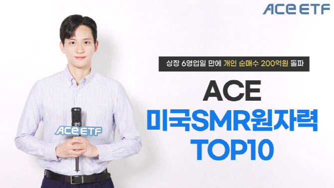 ACE 미국SMR원자력TOP10 ETF, 개인순매수 200억 돌파