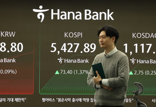 [속보]코스피, 5400도 돌파…최고치 또 경신