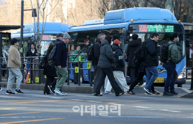 [포토] 설 연휴 마치고 첫 출근하는 시민들