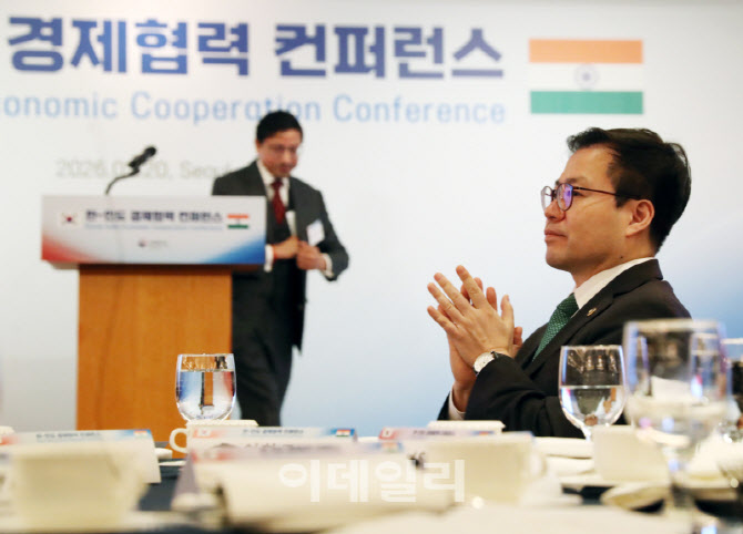 [포토] '한-인도 컨퍼런스' 참석한 여한구 통상교섭본부장