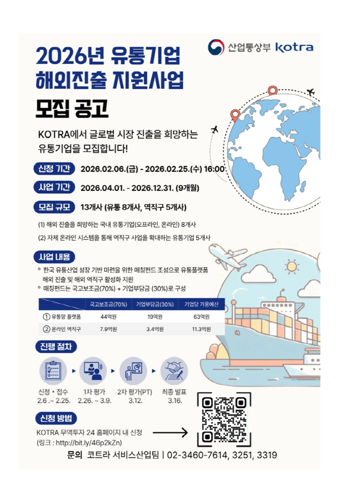 유통기업 해외진출 지원…3년간 최대 44억원