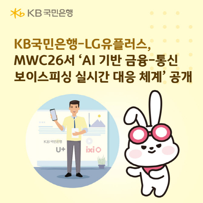 KB국민은행, LG유플러스와 ‘AI 기반 보이스피싱 실시간 대응 체계’ 공개