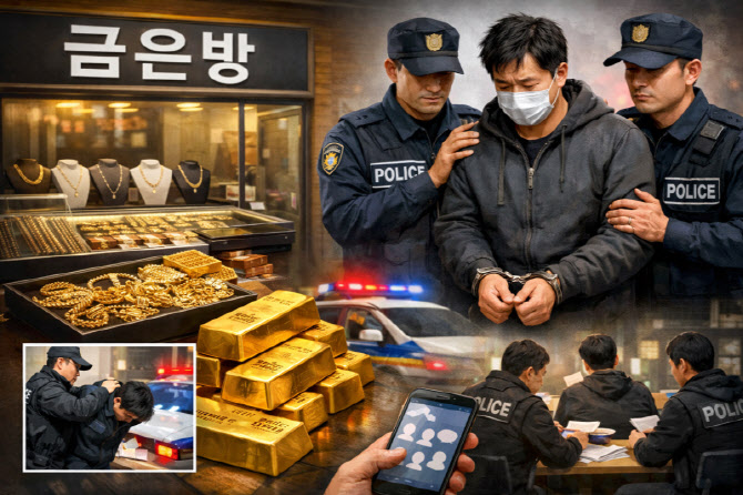 [속보]'금 3000돈' 챙겨 잠적한 금은방 업주 지인, 구속