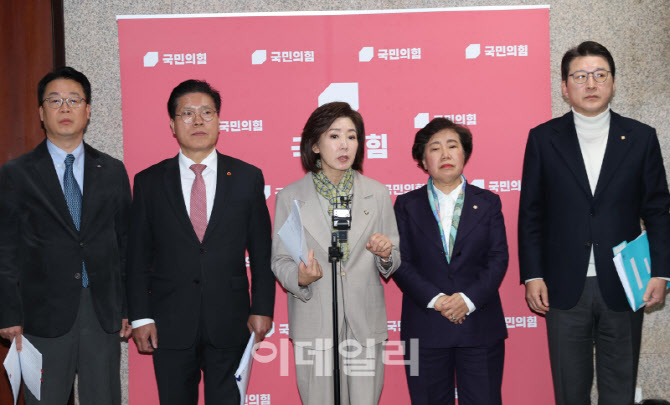 [포토]법사위 개의 지연에 항의하는 국민의힘