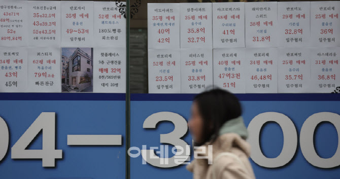 [포토]부동산 규제에 '집값 상승 기대' 꺾여