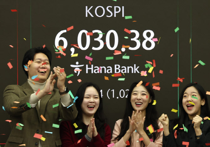 셋 둘 하나 개장!…'꿈의 6000피' 시대 활짝 열렸다