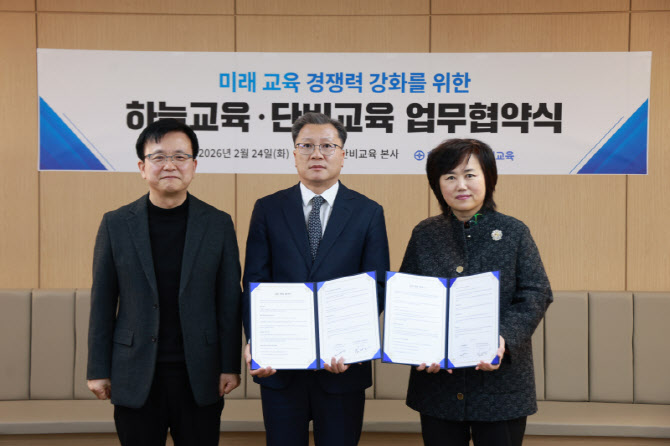 하늘교육-단비교육 맞손…유아·초중등 연계 교육 서비스 구축