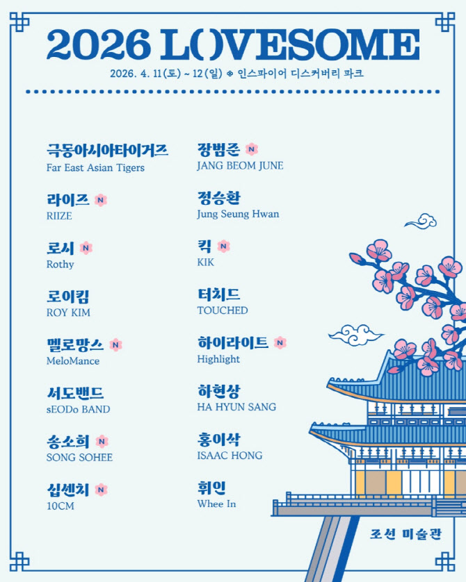 라이즈·하이라이트·장범준, '2026 러브썸 페스티벌' 라인업 합류