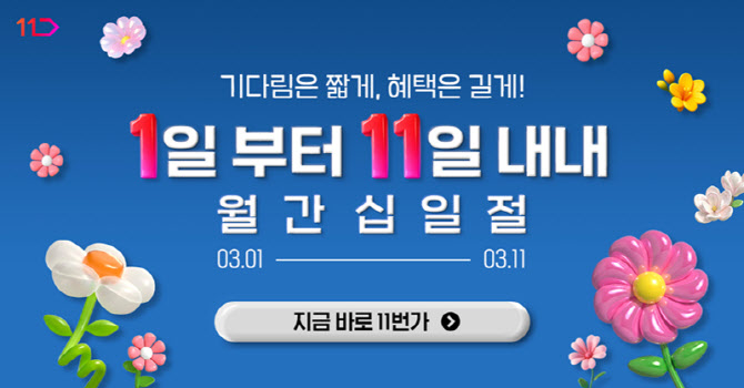"매월 11일간 진행" 11번가, ‘월간 십일절’ 기간 확대