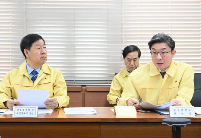 [포토]이란 관련 관계기관 합동 상황점검회의 참석한 구윤철 부총리-이억원 위원장