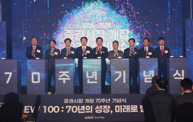 [포토]증권시장 개장 70주년 기념식 열려