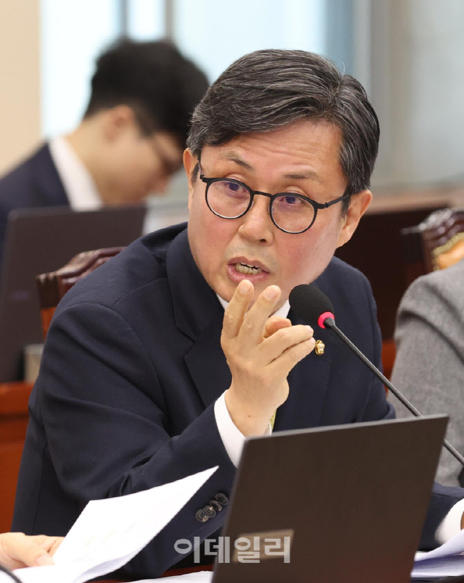 [포토]대미투자특위 전체회의, '질의하는 안도걸 의원'