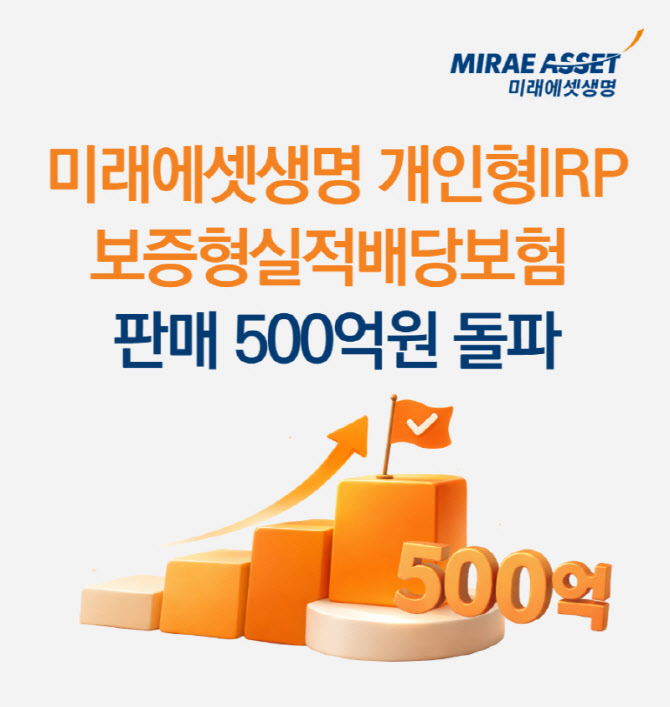 미래에셋생명, ‘보증형 실적배당보험’ 판매 500억 돌파