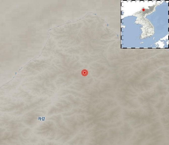 북한 자강도 낭림 북서쪽 2.2 지진…"피해 없을 것"