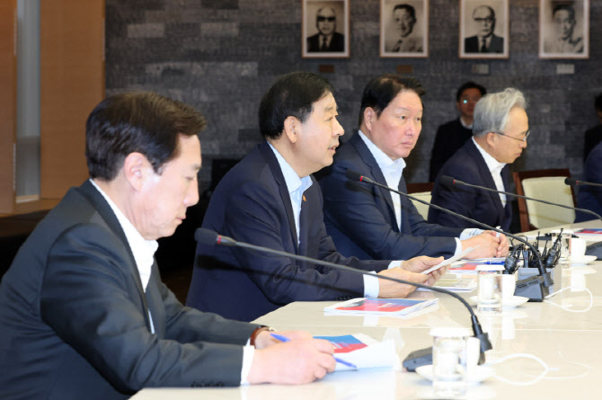 [포토]기업혁신 지원 민관협의체 킥오프 회의에서 발언하는 구윤철 부총리