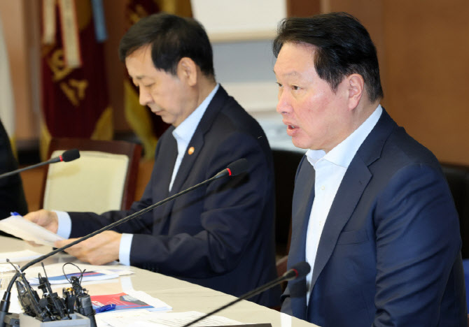 [포토]발언하는 최태원 대한상공회의소 회장