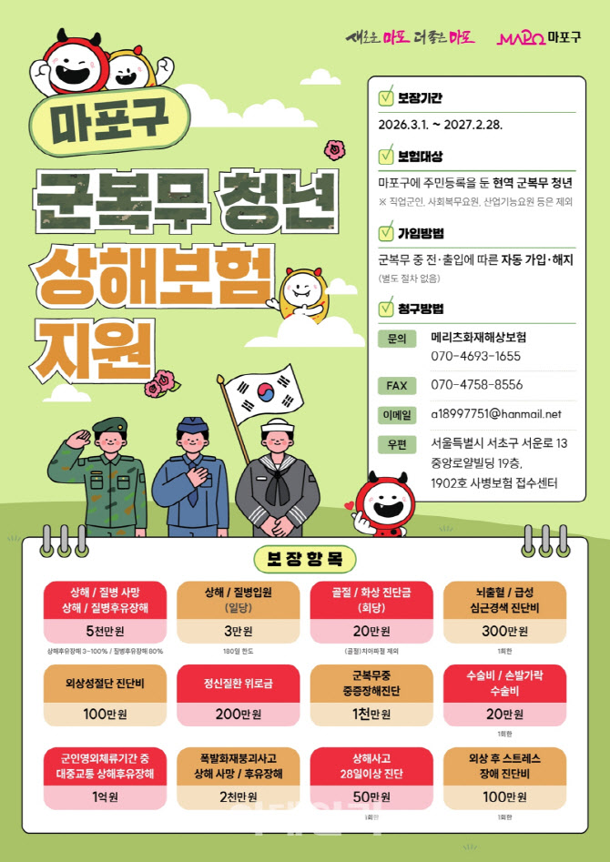 [포토] 마포구, 군 복무 사고 상해보험 지원