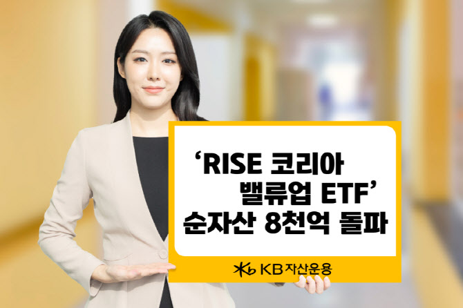 KB운용 ‘RISE 코리아밸류업 ETF,’ 순자산 8000억 돌파