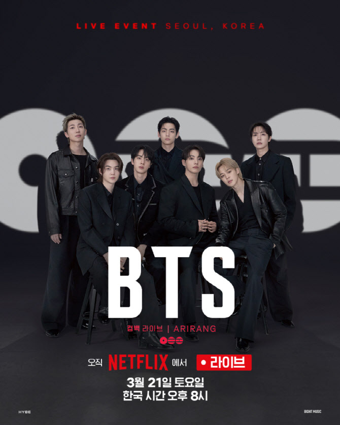 넷플릭스, BTS 컴백 라이브에 글로벌 콘텐츠 전송 기술·노하우 총동원
