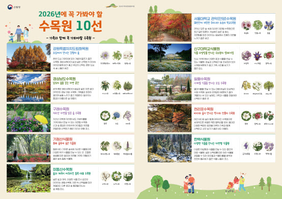"자연을 느낄 수 있는 수목원, 가족과 함께 가요"