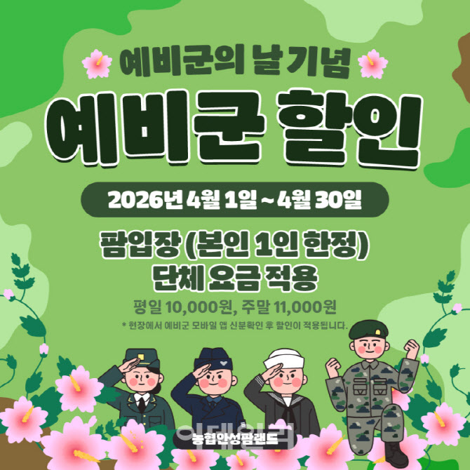 [포토] 안성팜랜드, 예비군 할인