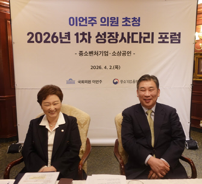 중기 옴부즈만, 이언주 의원 초청 ‘성장사다리 포럼’ 개최…R&D 세제·여성CEO 지원 개선 논의