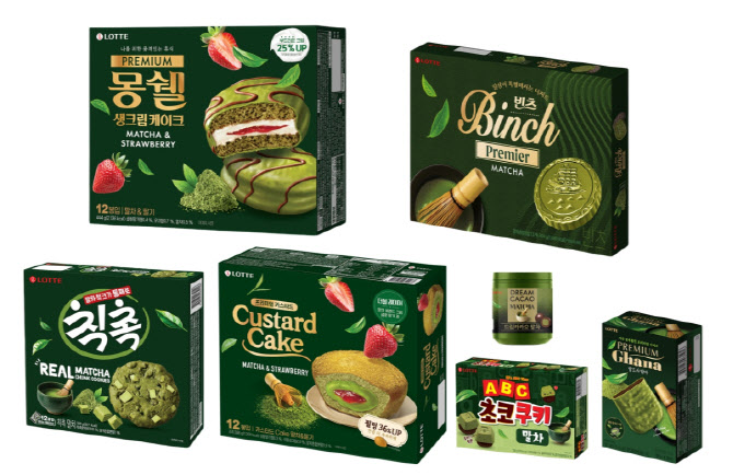 롯데, 말차 트렌드 정조준… 디저트부터 음료까지 신제품 공세